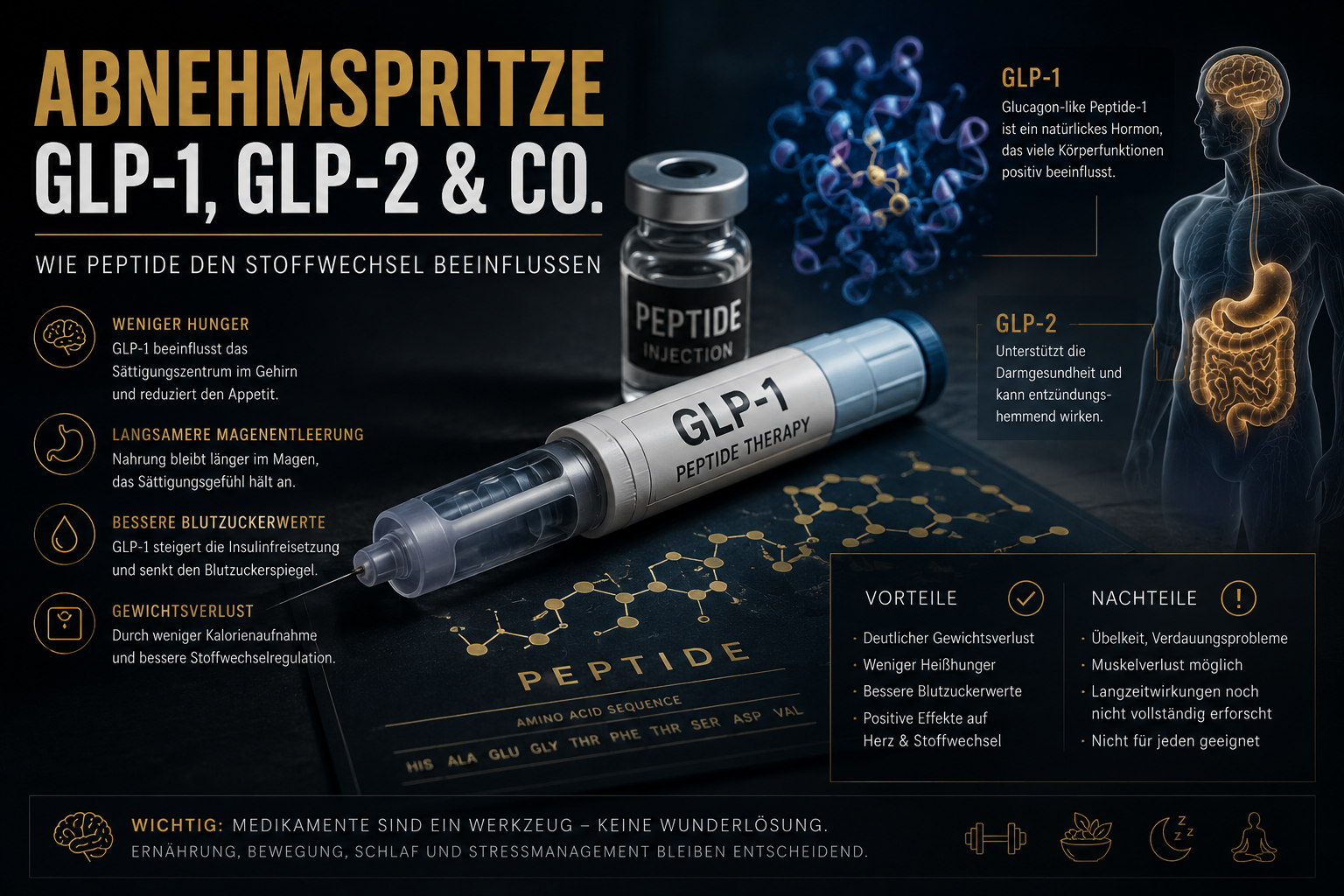 GLP-1 und Abnehmspritzen erklärt – wie Ozempic, Wegovy und moderne Medikamente den Stoffwechsel beeinflussen