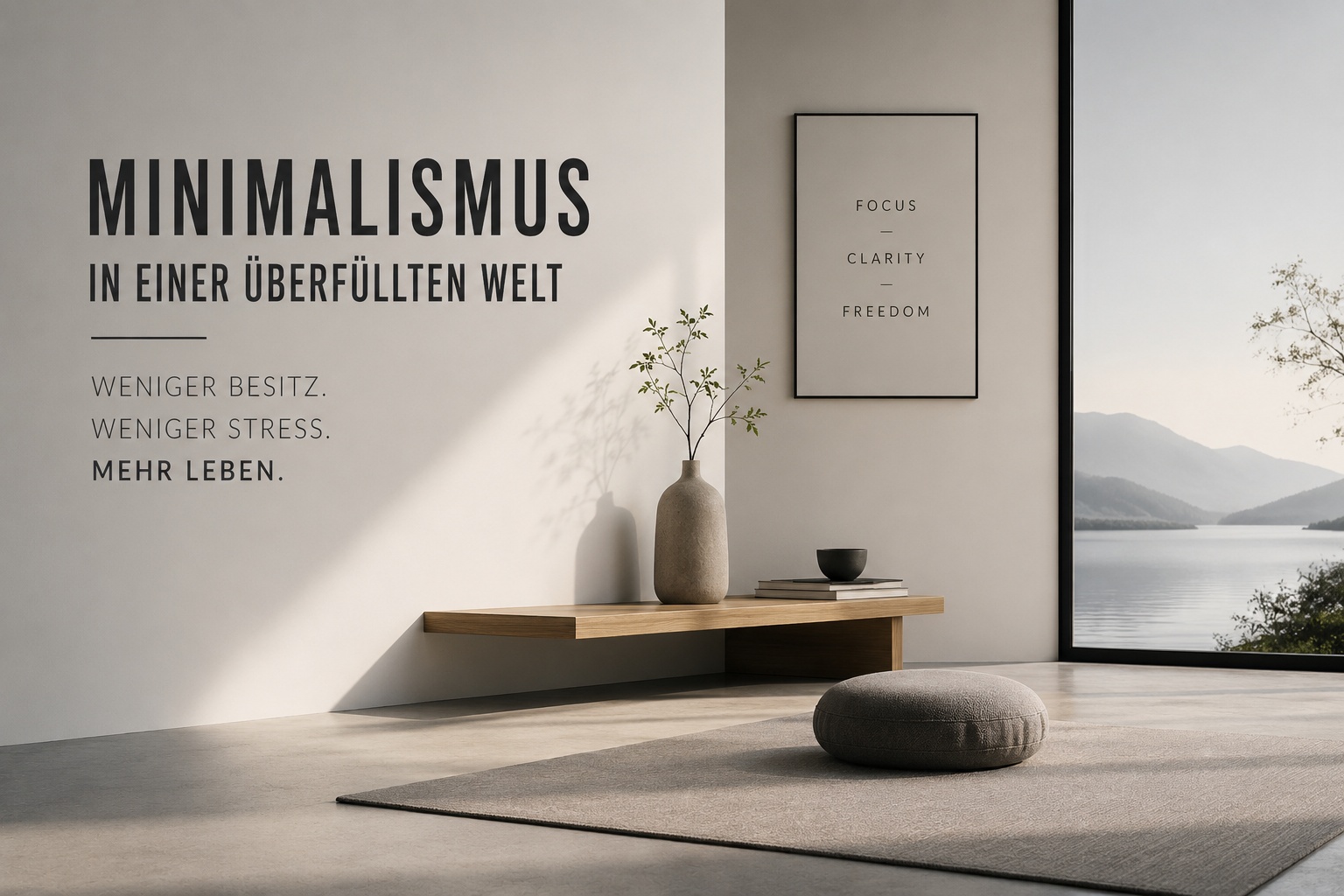 Minimalismus in einer überfüllten Welt – warum weniger heute oft mehr bedeutet