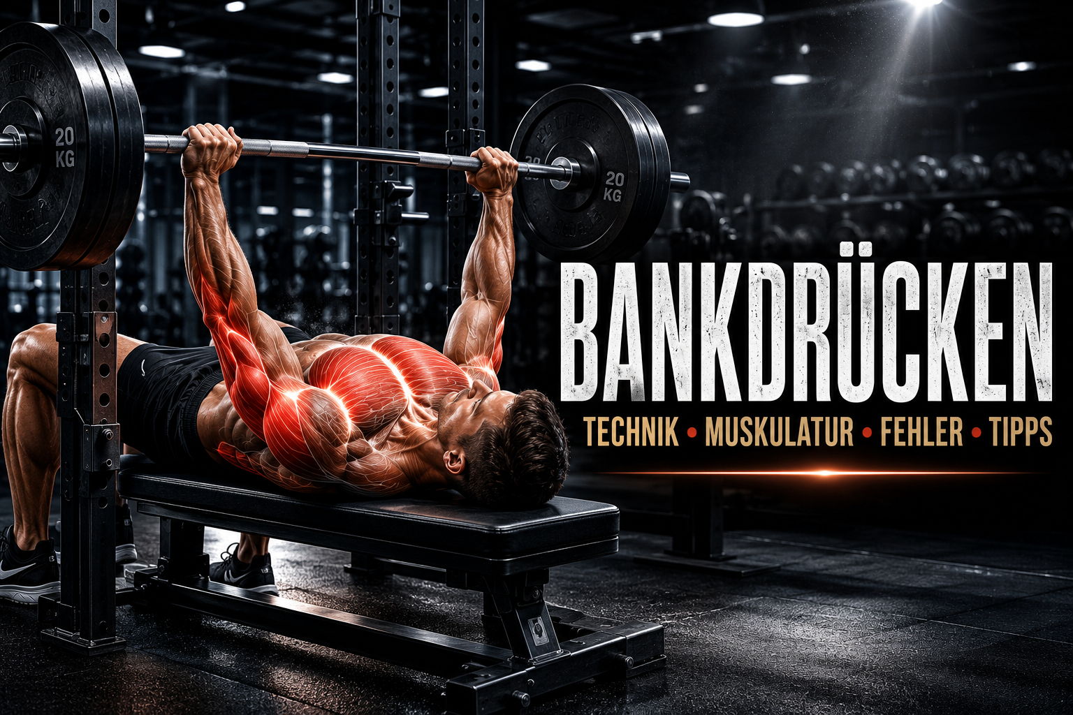 Bankdrücken richtig ausführen – Technik, Muskulatur, Fehler und Tipps